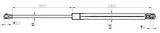 27117-004 - BOOT GAS STRUT L468/380N