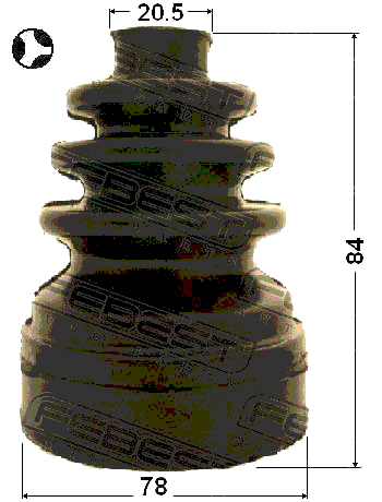 2715-S40T - BOOT INNER CV JOINT KIT 78X84X20.5