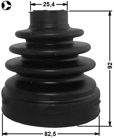 2715-S80T - BOOT INNER CV JOINT KIT 82.5X92X25.4