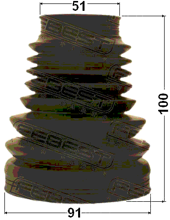 2715P-XC - BOOT INNER CV JOINT KIT PVC 91X100X47.8
