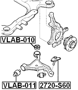 2720-S60 - BALL JOINT FRONT LOWER ARM