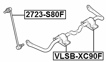 2723-S80F - FRONT STABILIZER LINK / SWAY BAR LINK