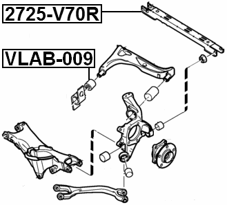 2725-V70R - REAR TRANSVERSE LINK