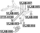 2725-XC90 - REAR TRANSVERSE LINK