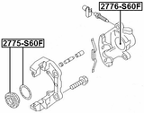 2775-S60F - FRONT BRAKE CALIPER REPAIR KIT (SET FOR ONE SIDE)