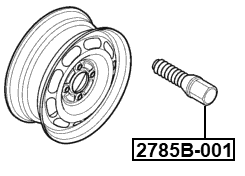 2785B-001 - WHEEL BOLT M14X1.5 L61