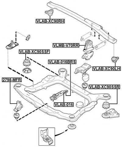 2798-MFR - ENGINE PAD BRACKET
