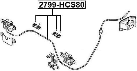 2799-HCS80 - CABLE ASSEMBLY HOOD LOCK CONTROL