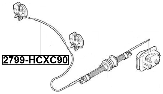 2799-HCXC90 - CABLE ASSEMBLY HOOD LOCK CONTROL