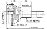 2810-DRUSA54 - OUTER CV JOINT 29X71.6X35
