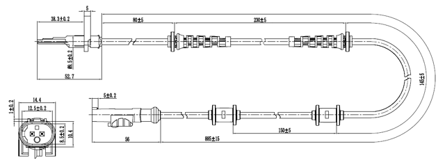 28606-001 - ABS SENSOR REAR
