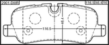 2901-DIIIR - PAD KIT, DISC BRAKE, REAR - KIT (INCLUDING BOLTS, WITH ANTI SQUEAL SHIM)