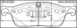 2901-EVQF - PAD KIT, DISC BRAKE, FRONT - KIT (WITH ANTI SQUEAL SHIM, WITH WEAR SENSOR) with ABS sensor