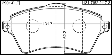 2901-FLF - PAD KIT, DISC BRAKE, FRONT - KIT (INCLUDING BOLTS)