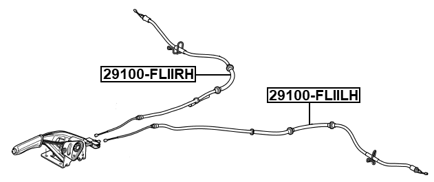 29100-FLIIRH - PARKING BRAKE CABLE, RIGHT