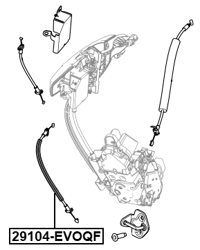 29104-EVOQF - OUTER DOOR LOCK CABLE