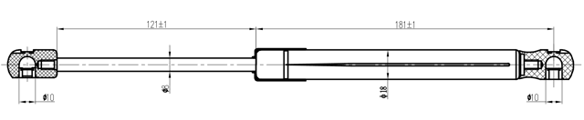 29117-003 - BONNET GAS STRUT L320/410N