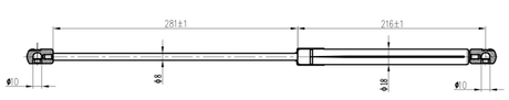 29117-005 - BOOT GAS STRUT L515/580N