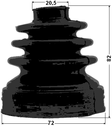 2915-FLIIRT - BOOT INNER CV JOINT KIT 72X82X20.5