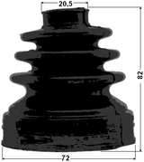 2915-FLIIRT - BOOT INNER CV JOINT KIT 72X82X20.5