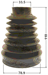 2915P-RRIIIR - BOOT INNER CV JOINT KIT PVC 78.9X110X33.5
