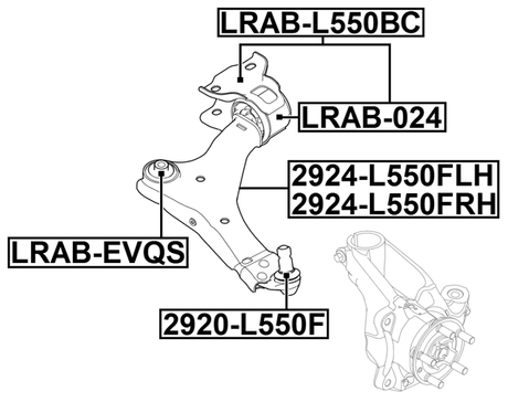 2920-L550F - BALL JOINT FRONT ARM