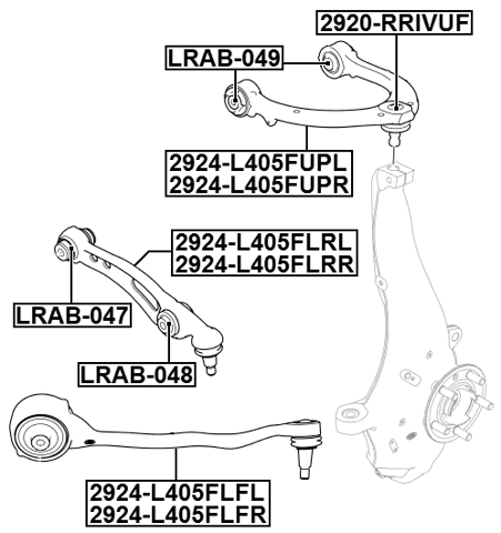 2920-RRIVUF - BALL JOINT FRONT UPPER ARM