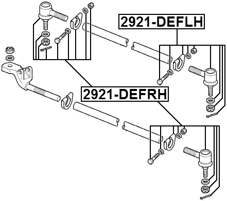 2921-DEFRH - STEERING TIE ROD END RIGHT