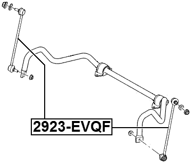 2923-EVQF - FRONT STABILIZER LINK / SWAY BAR LINK