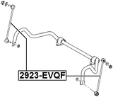 2923-EVQF - FRONT STABILIZER LINK / SWAY BAR LINK