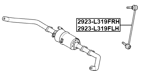 2923-L319FLH - FRONT LEFT STABILIZER LINK / SWAY BAR LINK