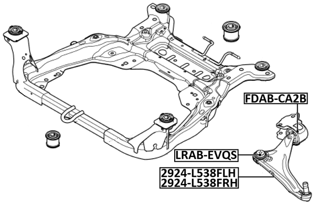 2924-L538FRH - RIGHT FRONT ARM