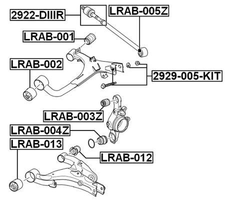 2929-005-KIT - REPAIR KIT, CAMBER ADJUSTING ECCENTRIC BOLT