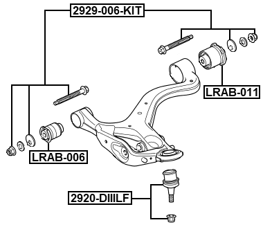 2929-006-KIT - REPAIR KIT, CAMBER ADJUSTING ECCENTRIC BOLT