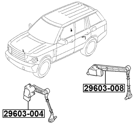29603-004 - FRONT LEVEL SENSOR (WITH LINK)