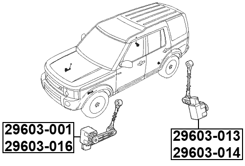 29603-013 - LEVEL SENSOR, REAR LEFT (WITH LINK)