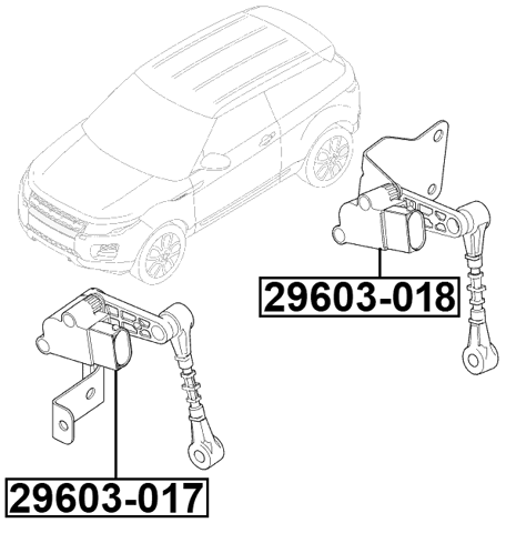29603-017 - FRONT LEVEL SENSOR (WITH LINK)
