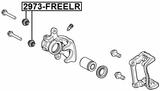2973-FREELR - REAR BRAKE CALIPER SLIDE PIN BOOT