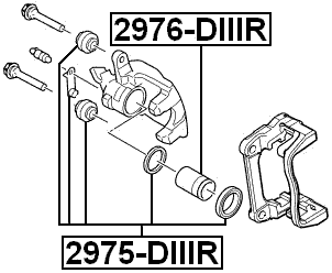 2975-DIIIR - REAR BRAKE CALIPER REPAIR KIT (SET FOR ONE SIDE)