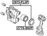 2975-FLIIF - FRONT BRAKE CALIPER REPAIR KIT (SET FOR ONE SIDE)