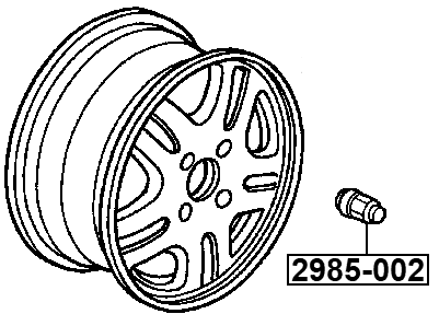 2985-002 - WHEEL NUT M14x1.5 L34.3