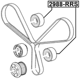 2988-RRS - PULLEY IDLER TIMING BELT
