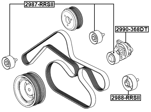 2990-368DT - BELT TENSIONER