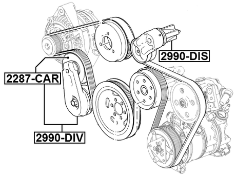 2990-DIS - BELT TENSIONER