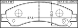 3001-F1F - PAD KIT, DISC BRAKE, FRONT