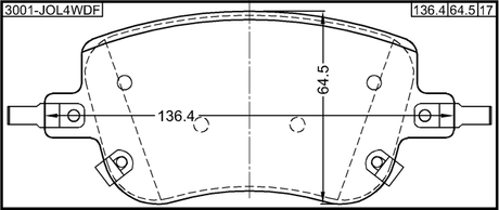 3001-JOL4WDF - PAD KIT, DISC BRAKE, FRONT
