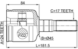 3011-001 - INNER CV JOINT 24X45X17