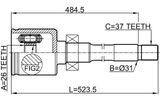 3011-F720RH - INNER CV JOINT RIGHT 26X31X37