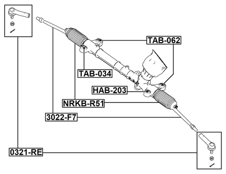 3022-F7 - STEERING TIE ROD D16
