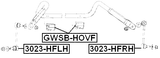 3023-HFRH - FRONT RIGHT STABILIZER LINK / SWAY BAR LINK